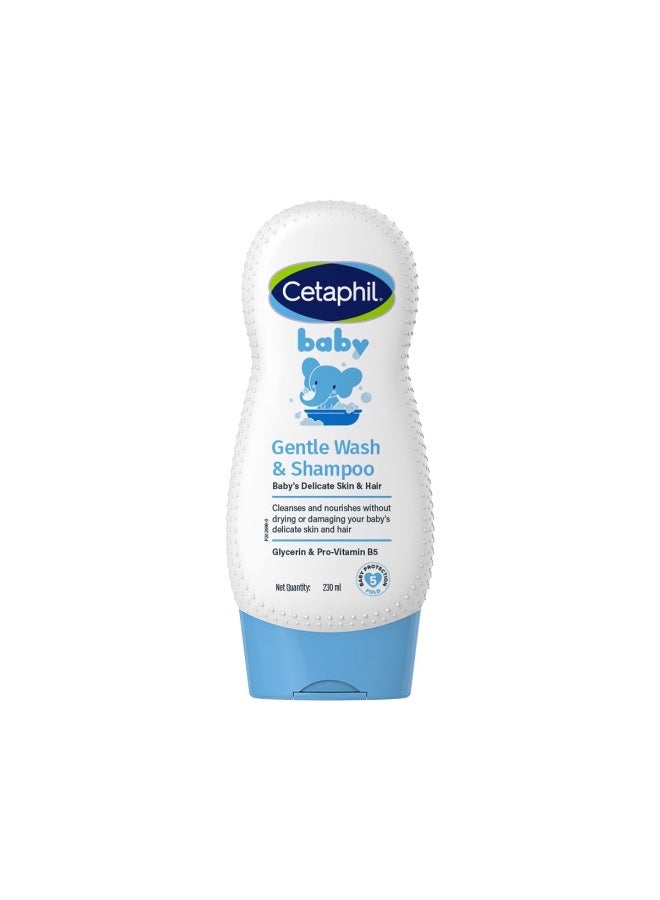 Cetaphil Baby Shampoo & Wash, White, Chamomile, 230 ml - Image 1